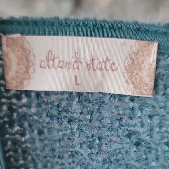 Altar'd State Teal Textured Sweater - Picture 2 of 10